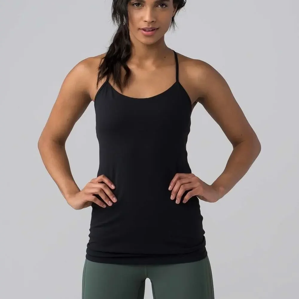 LULULEMON Power Pose Light Support Tank Top Black 6